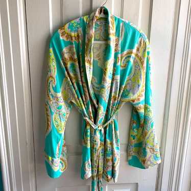 Zara Printed Kimono Blouse Blogger Favorite