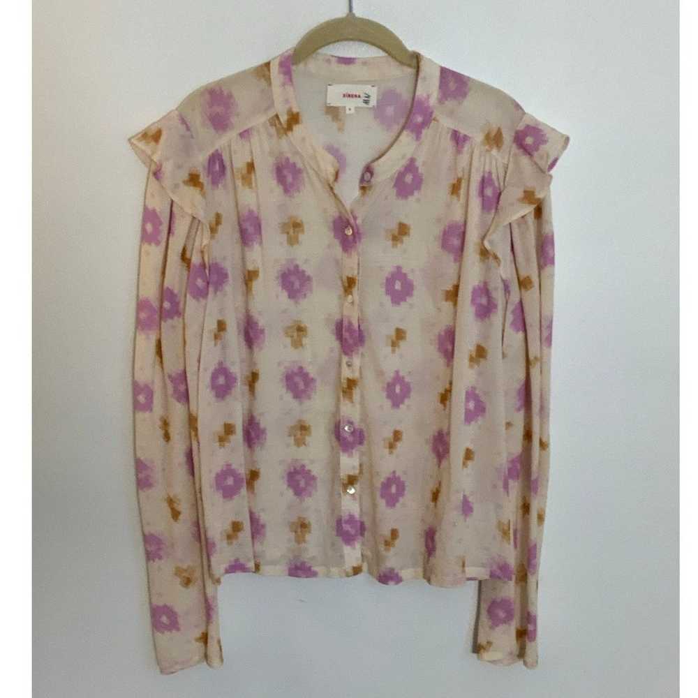 Xirena Lottie Shirt Lilac Ikat - image 3