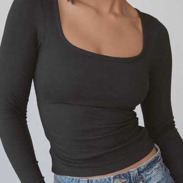 Bamboo Long Sleeve Scoop Neck Brami (Full Length) 