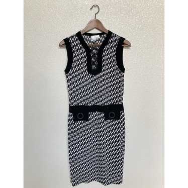 Vintage Joseph Ribkoff black white sheath dress s… - image 1