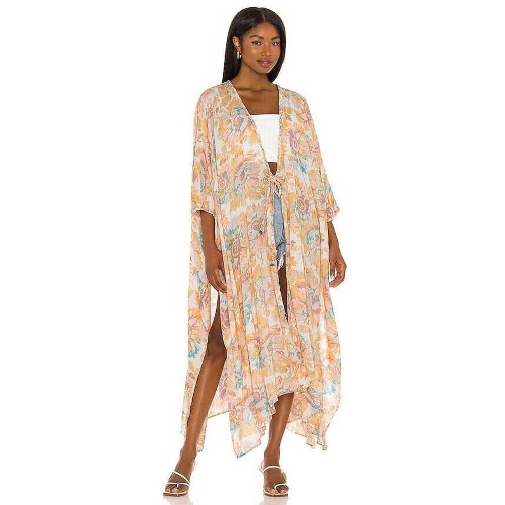 Free People Womens Into The Wild Kimono in Peach … - image 1