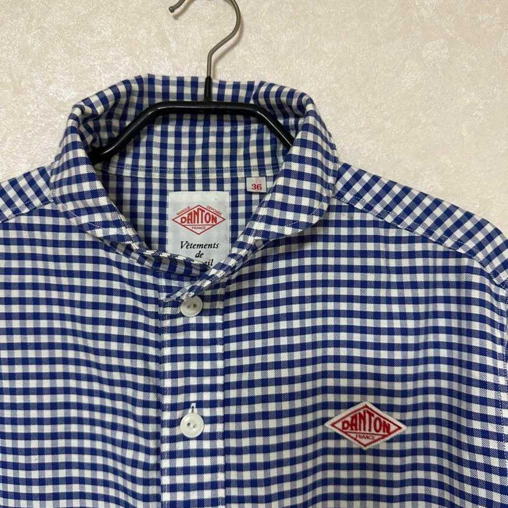 DANTON Checked Long Sleeve Shirt, Size 36 - image 2