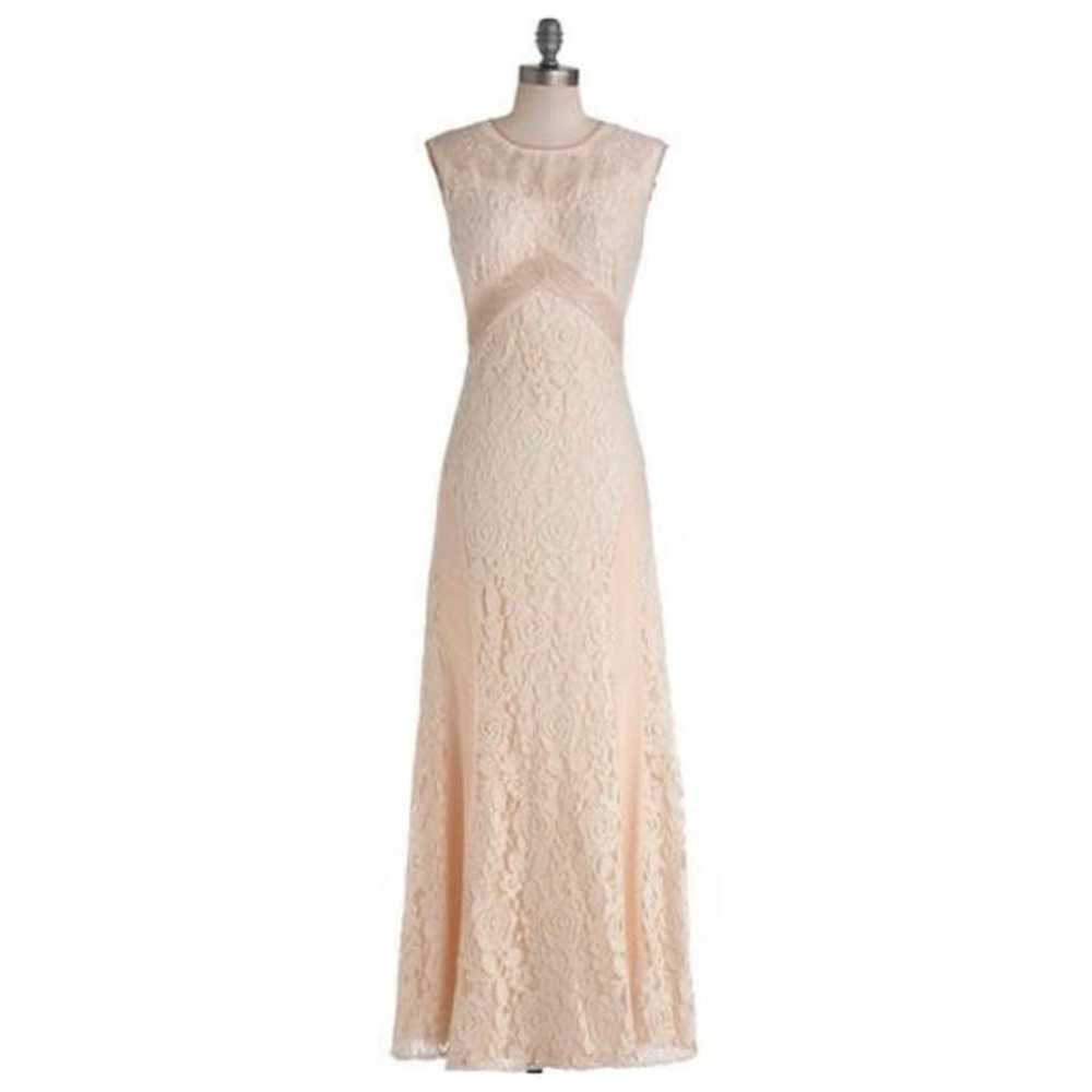 Modcloth Candlelit Soiree Dress Lace Maxi - image 1