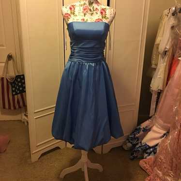 Light Blue Strapless Short Formal Dress