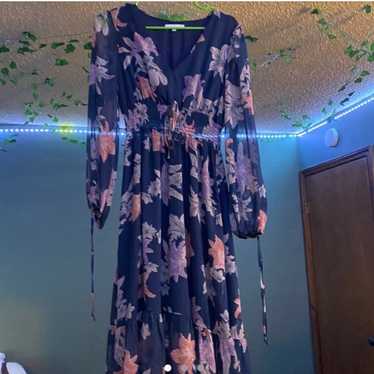 navy floral dress