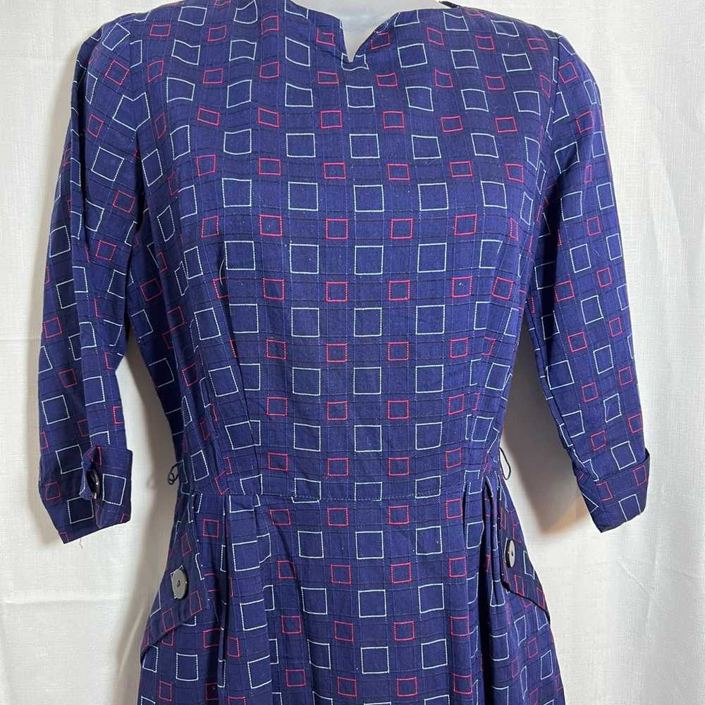 Vintage Geometric Square Unique Maxi A Line Dress - image 2