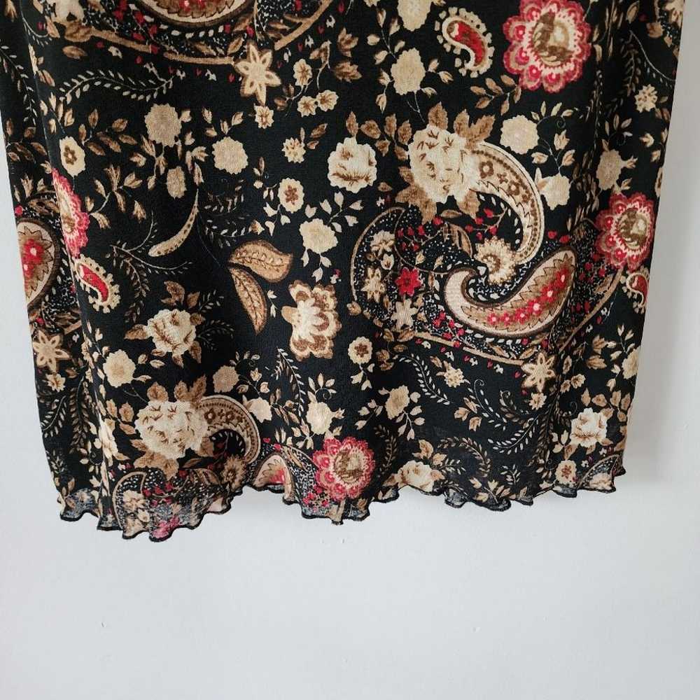 City Triangles Vintage Paisley Print Bell Sleeve … - image 6