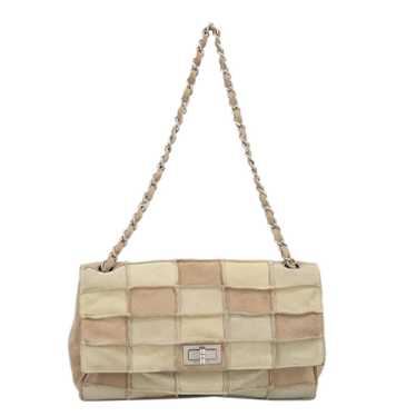 Chanel 2,55 Beige Suede Shoulder Bag (Pre-Owned) - image 1