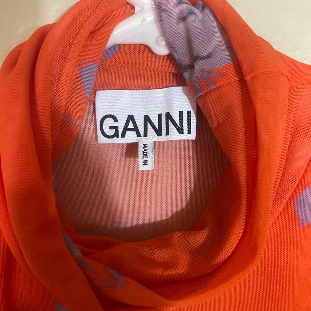 GANNI Orange Printed Turtleneck - image 3