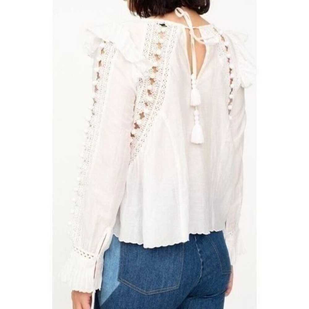 SEA New York Size 4 Blouse White Ivory Lace Easte… - image 2