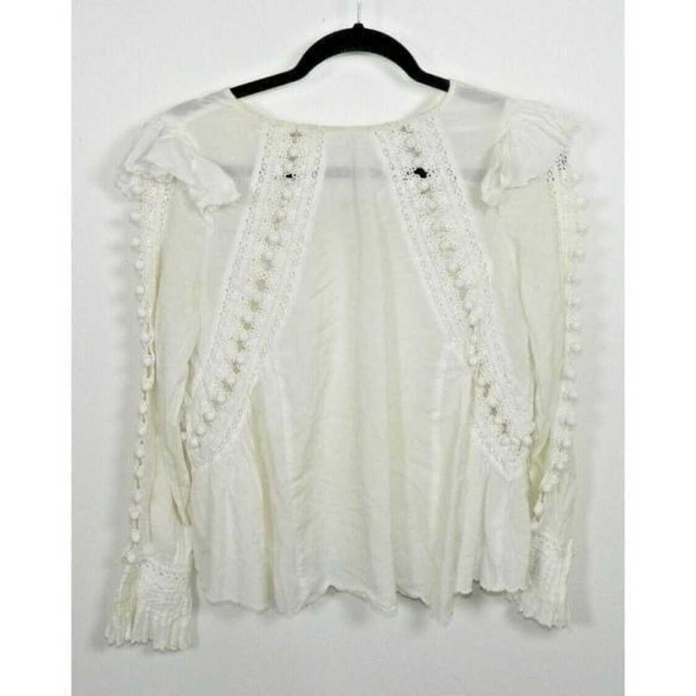 SEA New York Size 4 Blouse White Ivory Lace Easte… - image 4