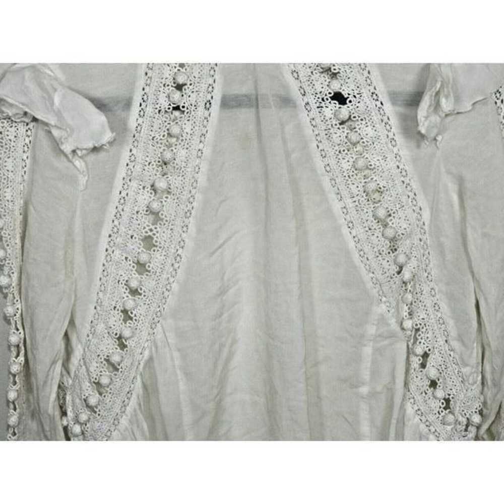 SEA New York Size 4 Blouse White Ivory Lace Easte… - image 6