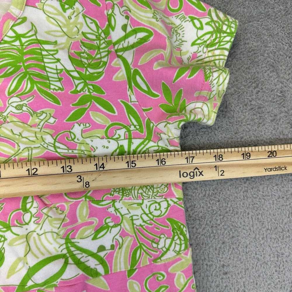 Vintage Lilly Pulitzer Shift Green & Pink Safari … - image 2