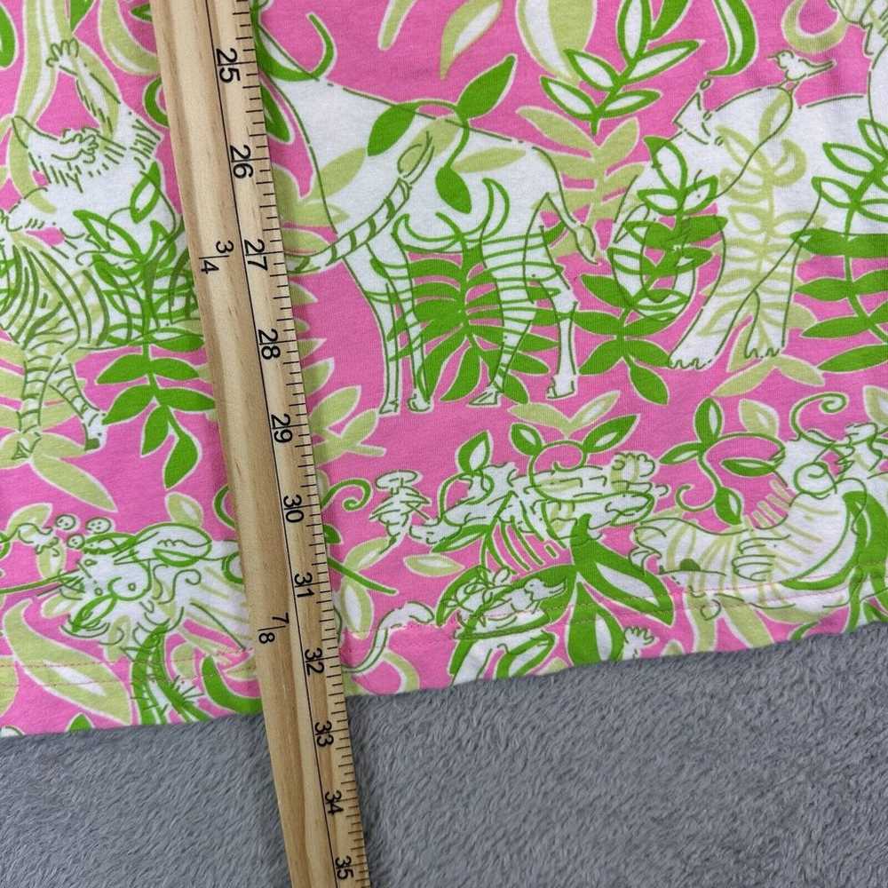 Vintage Lilly Pulitzer Shift Green & Pink Safari … - image 3