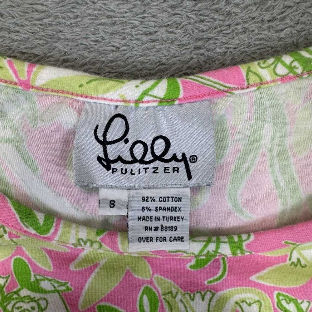 Vintage Lilly Pulitzer Shift Green & Pink Safari … - image 4