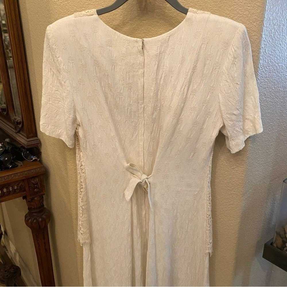 Vintage CAROLE LITTLE Women Ivory Crochet Vest Co… - image 5