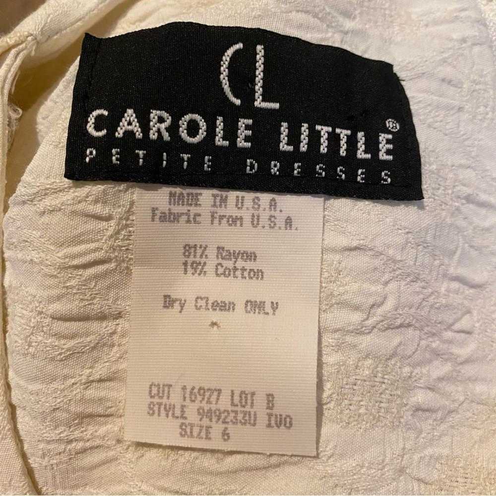 Vintage CAROLE LITTLE Women Ivory Crochet Vest Co… - image 6