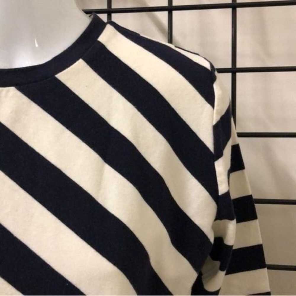 Tory Burch Navy & White Stripe 3/4 Sleeve Medium - image 3