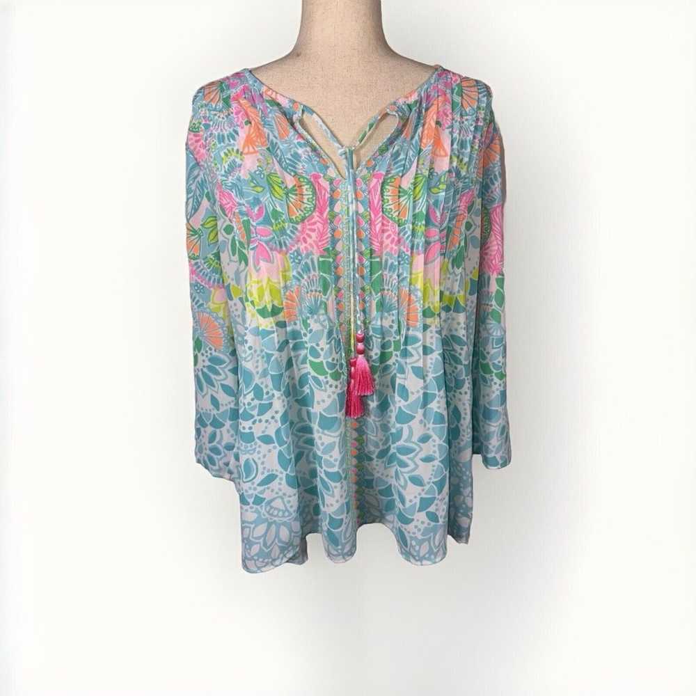 Lilly Pulitzer Marilina Tunic Multicolor Flowy Dr… - image 2