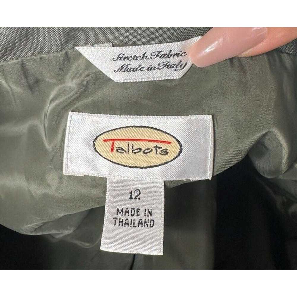 Other Talbots Wool Blend Blazer Army Green Italy … - image 8