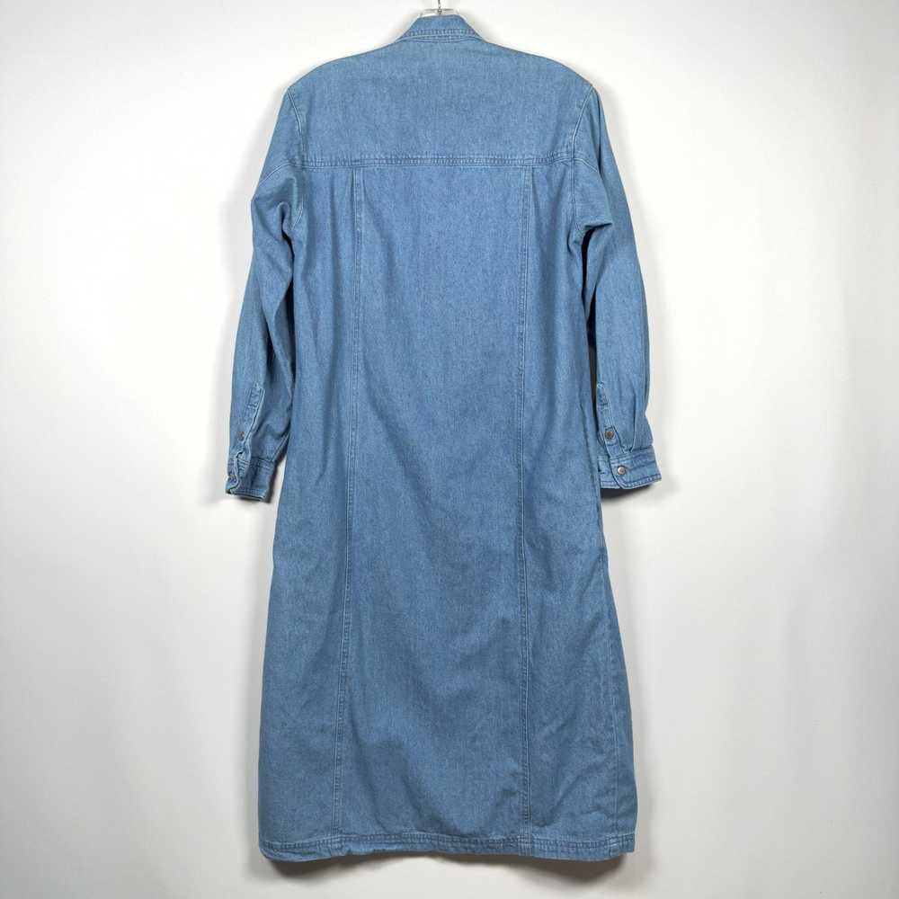 L.L. Bean Vintage L.L. Bean Blue Cotton Snap Butt… - image 2