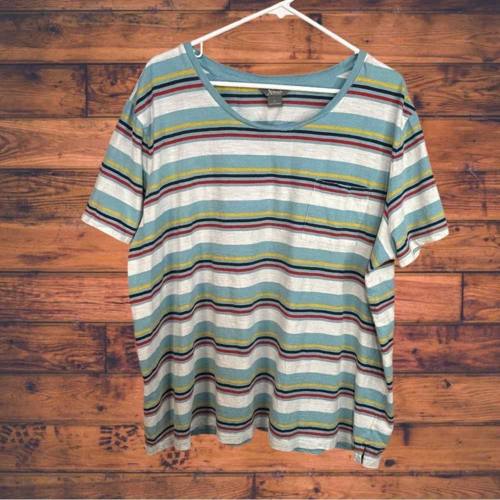 Other Natural Reflections Striped Short Sleeve T-… - image 1