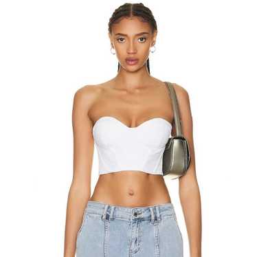 $280 RETROFETE REVOLVE WHITE METALLIC STRAPLESS C… - image 1