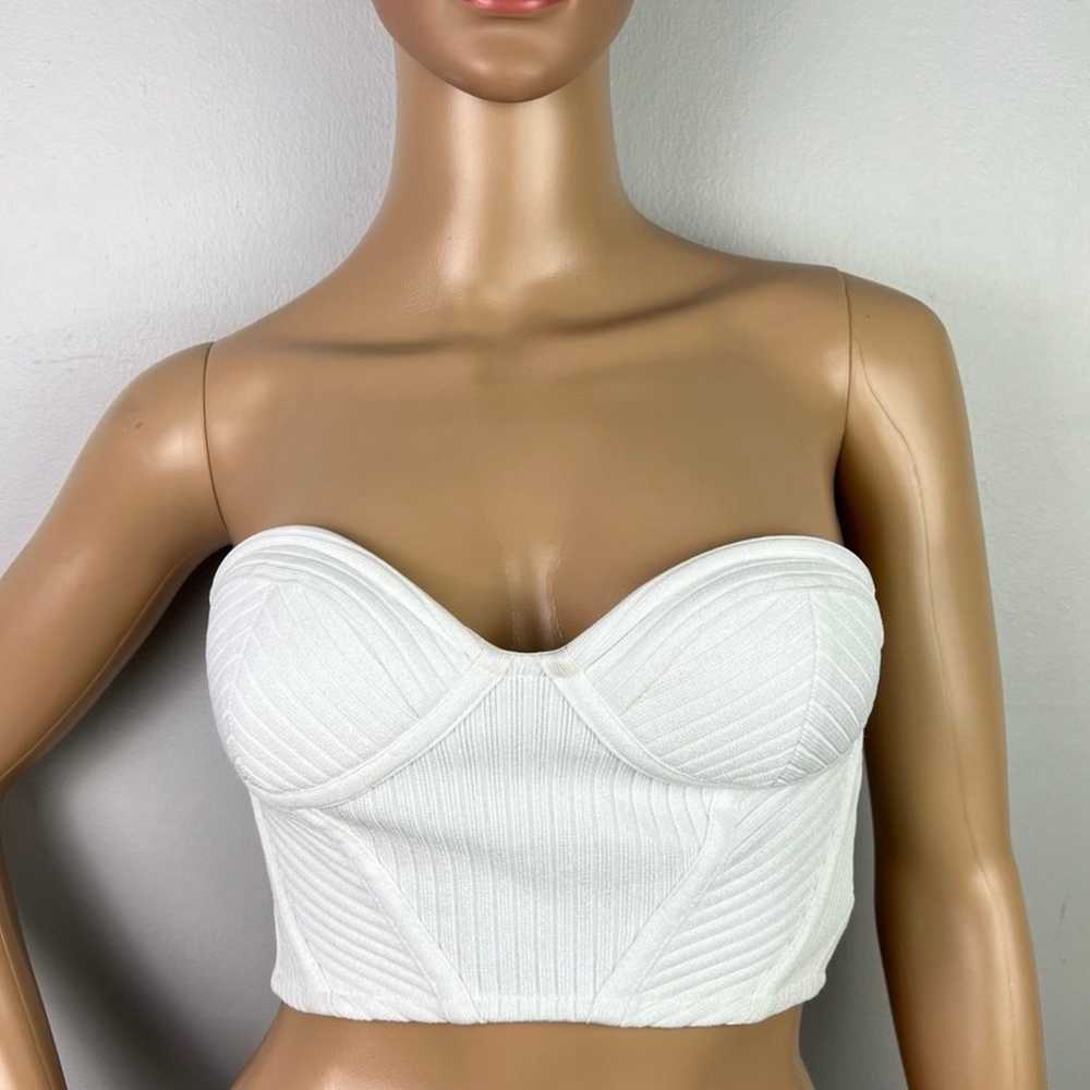 $280 RETROFETE REVOLVE WHITE METALLIC STRAPLESS C… - image 2