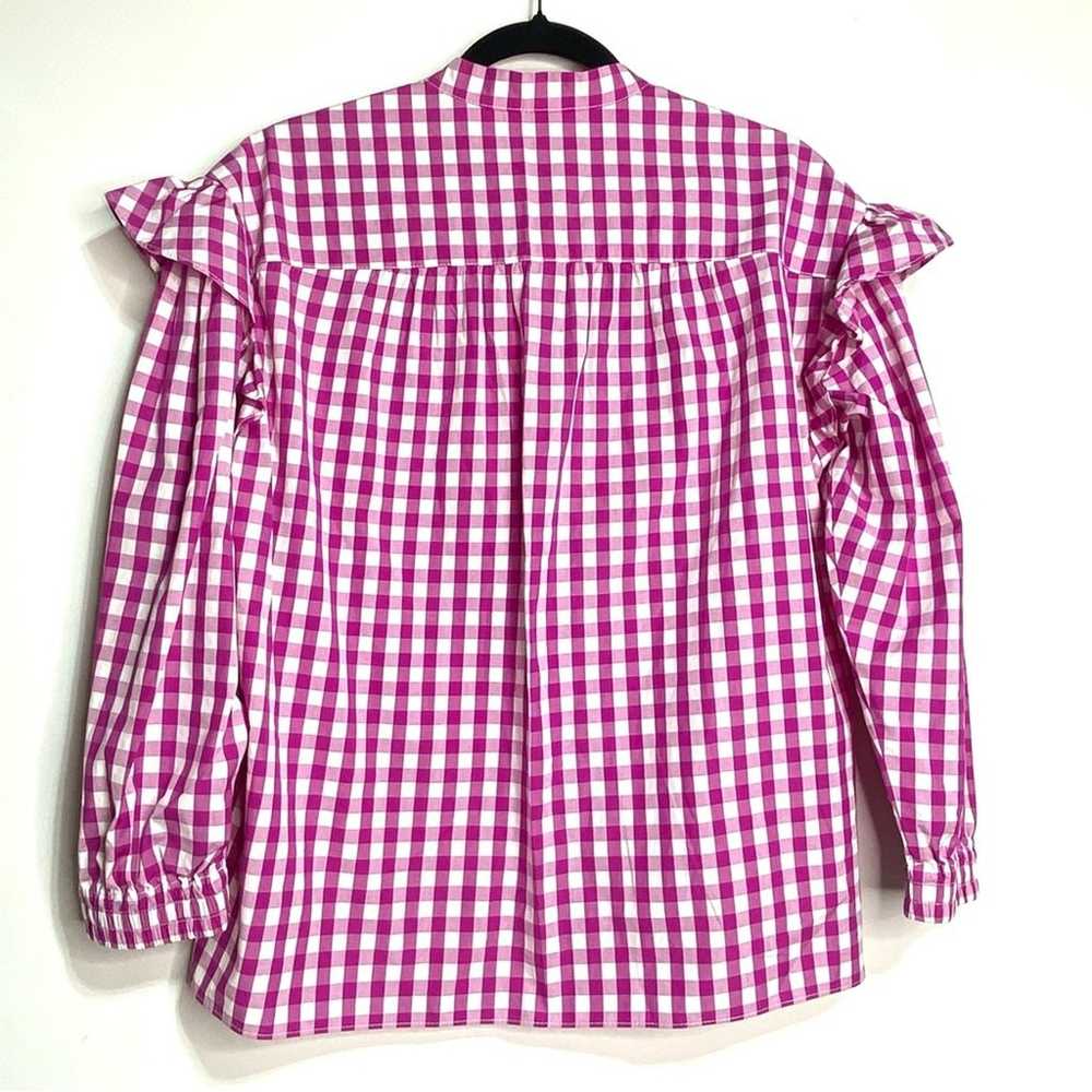 10 Crosby Derek Lam Magenta Gingham Kaena Ruffle … - image 3