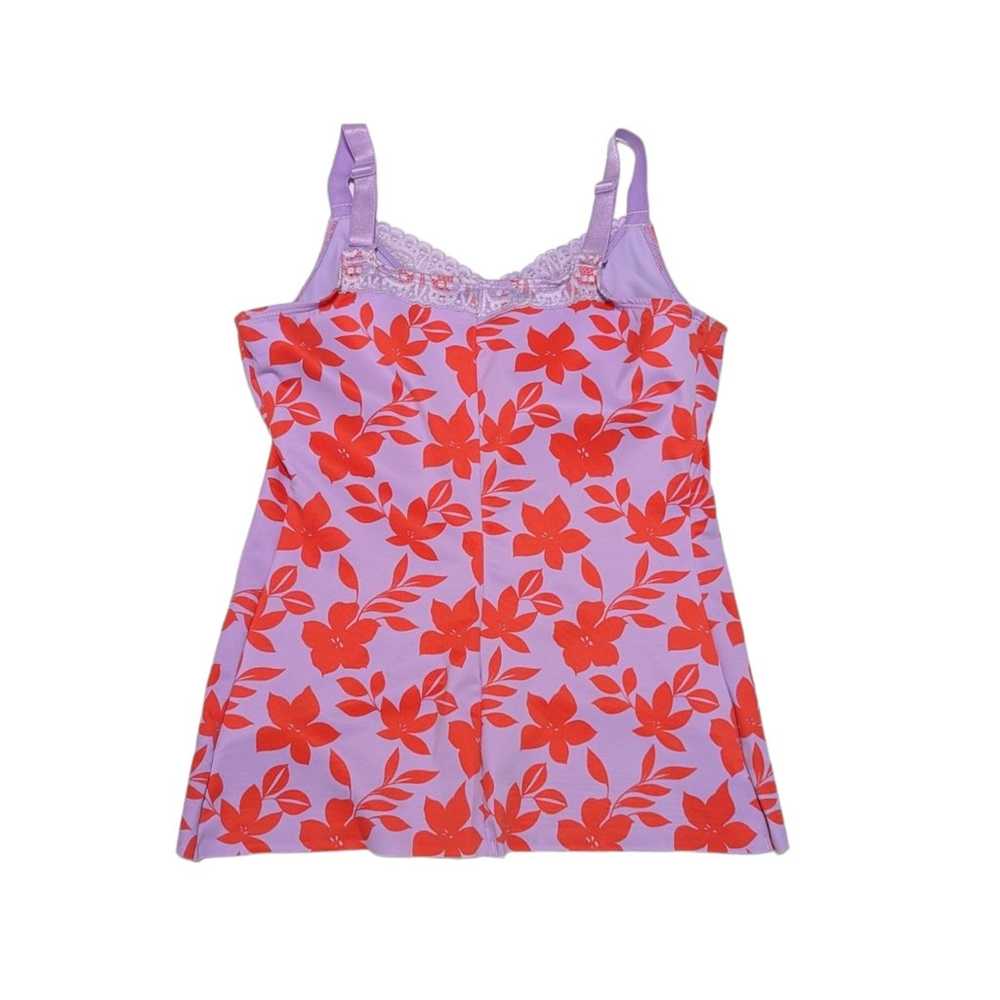 Ruby Ribbon Diva Lace Cami Tank Top Red Hibiscus … - image 2