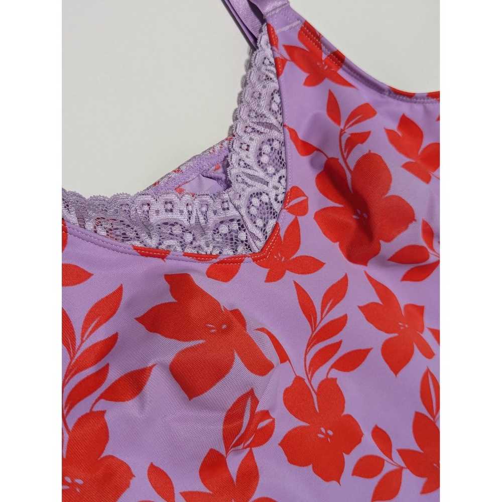 Ruby Ribbon Diva Lace Cami Tank Top Red Hibiscus … - image 4