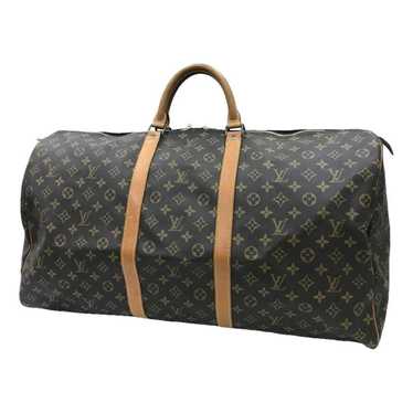 Louis Vuitton Keepall leather travel bag