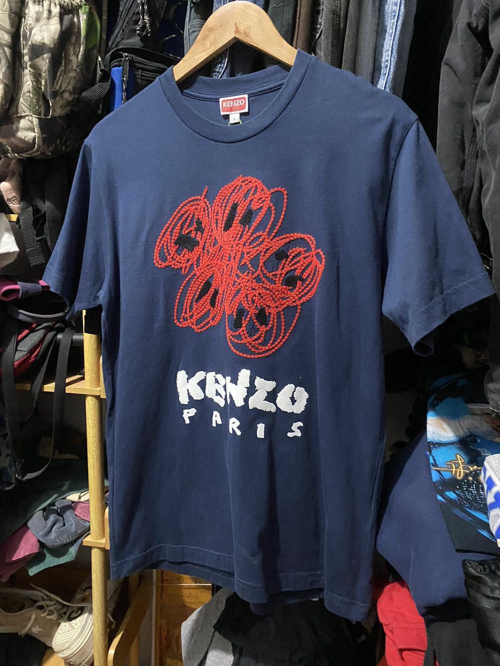 Kenzo KENZO Drawn Varsity Boke Flower T-Shirt - image 2