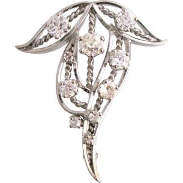 14K Gold Diamond Paisley Brooch/Pendant - image 1