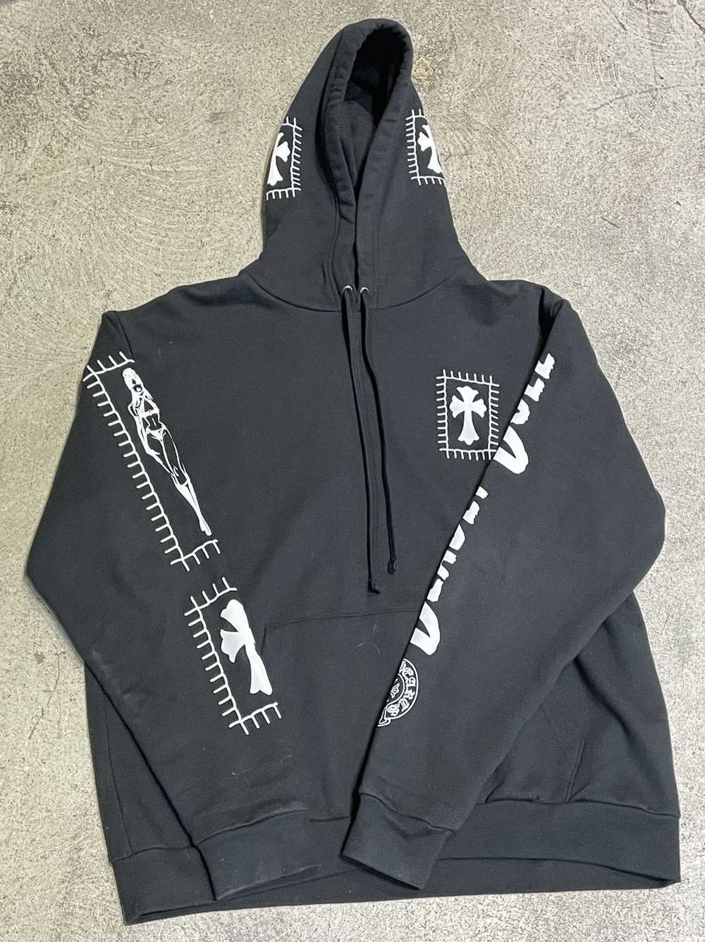 Chrome Hearts Chrome Hearts Deadly Doll Hoodie Bl… - image 3