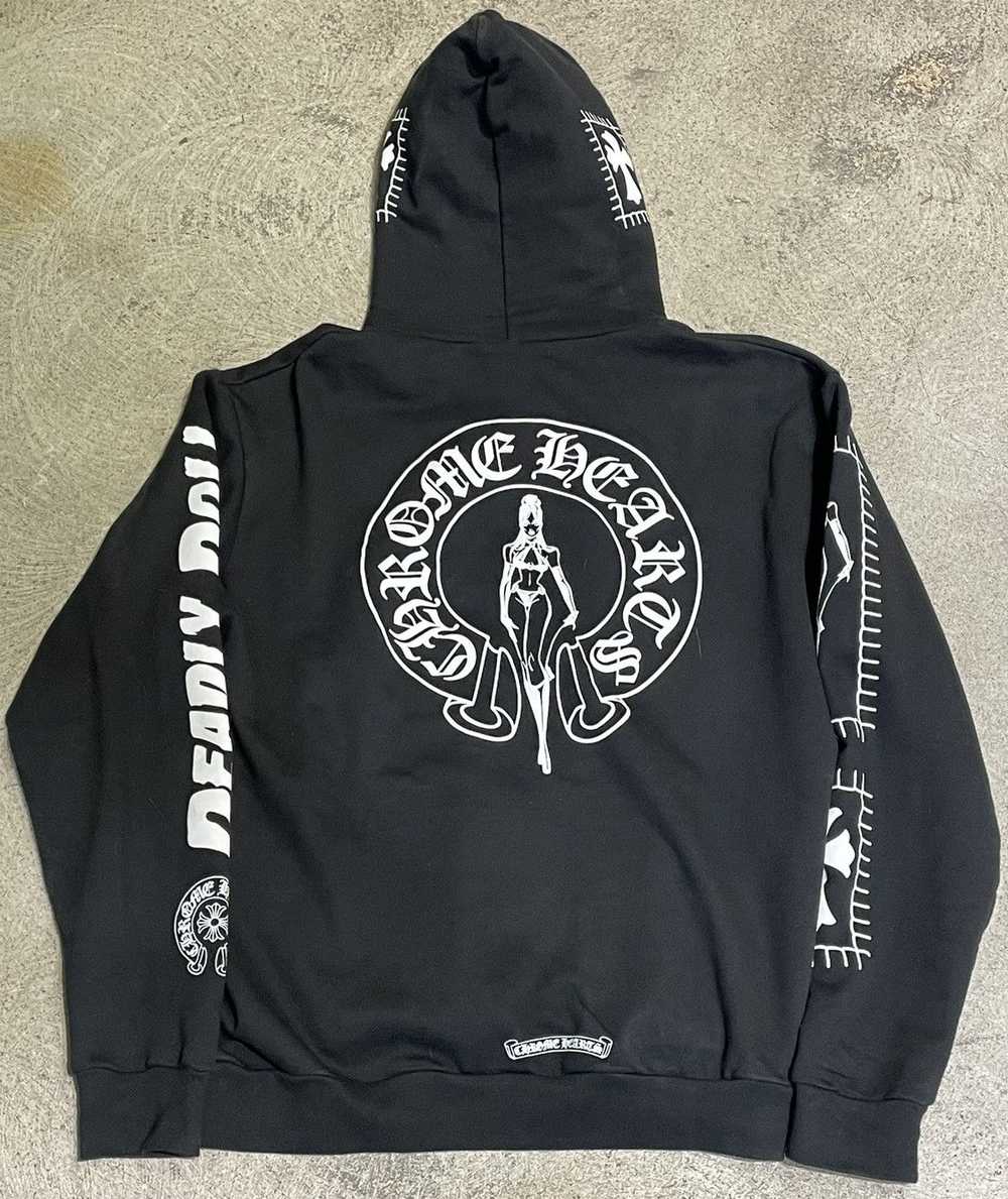 Chrome Hearts Chrome Hearts Deadly Doll Hoodie Bl… - image 4