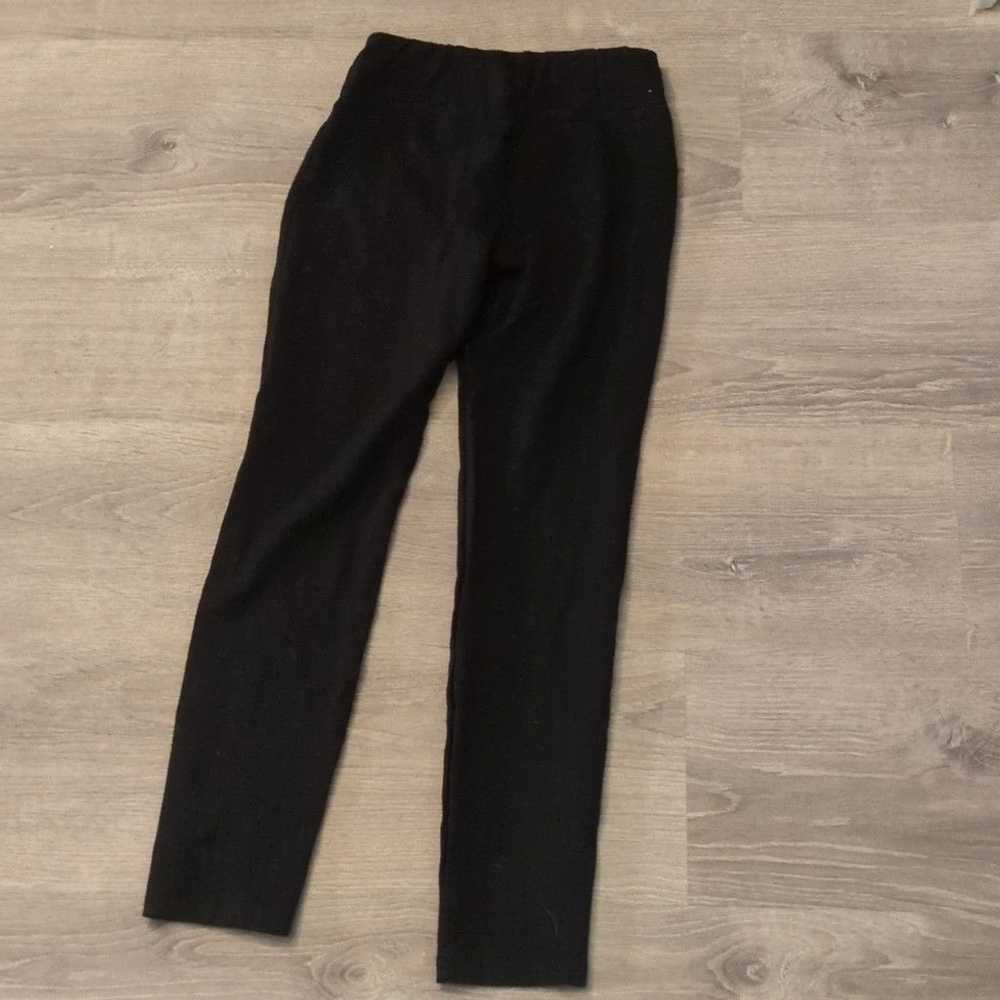 Other Ecru black slim leg pull on pants size medi… - image 6