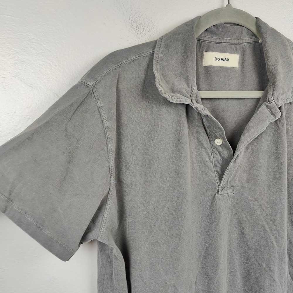 Buck Mason Buck Mason Polo Shirt Mens Large Gray … - image 2