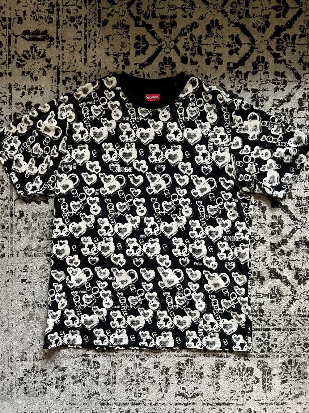 Supreme SUPREME HEARTS S/S TOP BLACK ‘21 - image 1