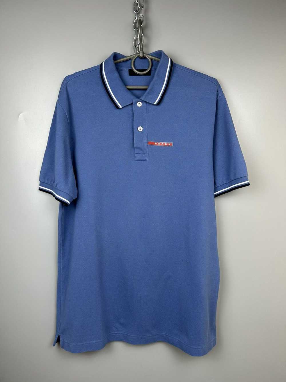 Luxury × Prada × Vintage Prada Red Tab Logo Polo … - image 1