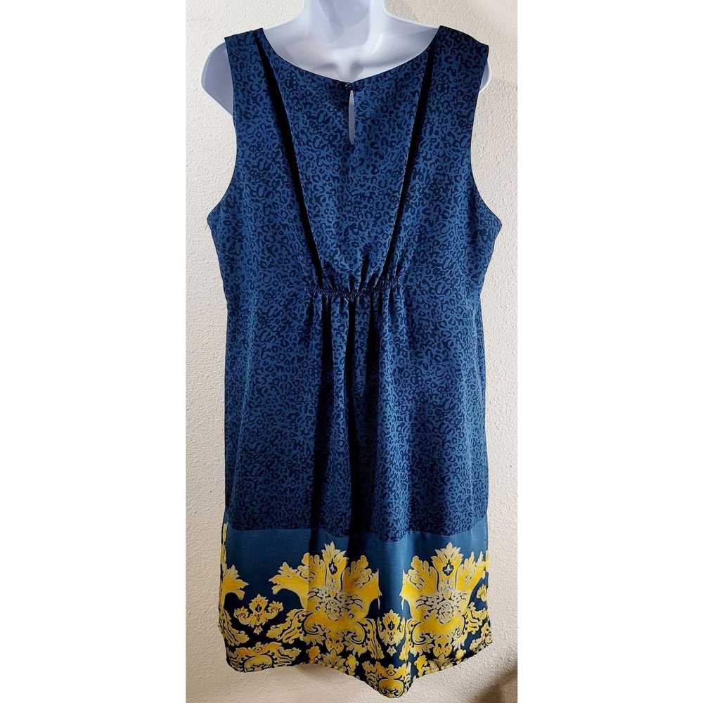 Other Vintage Blue Gold Animal Print A Line Dress… - image 2