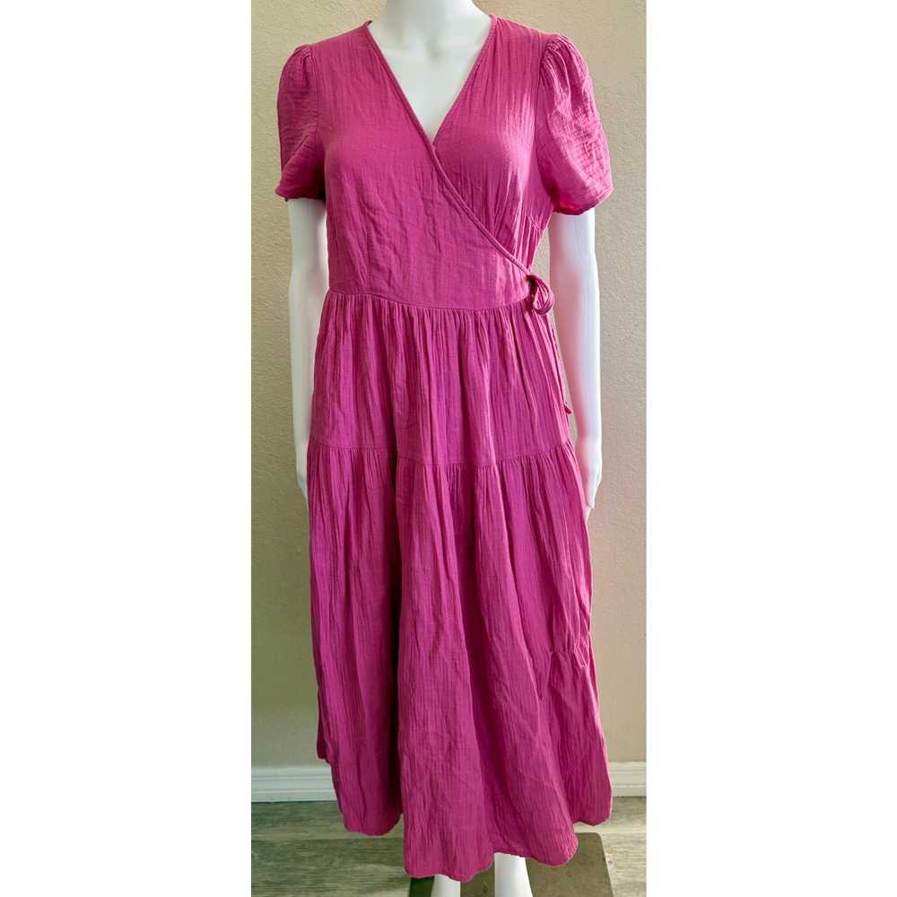 Other Universal Thread | Fuchsia Wrap Cotton Midi… - image 1