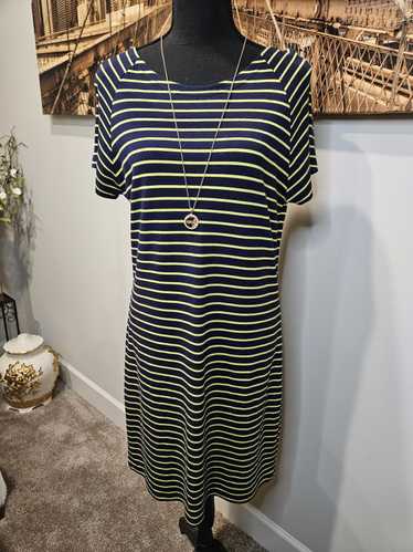 Designer Sail to Sable Navy and Yellow Striped Dre