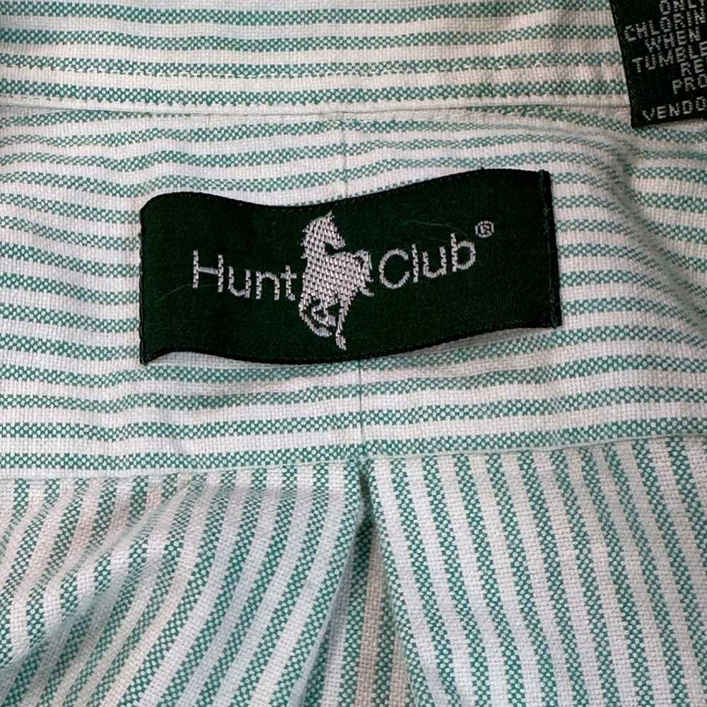 Hunt Club Hunt Club Shirt Mens L Green White Stri… - image 7