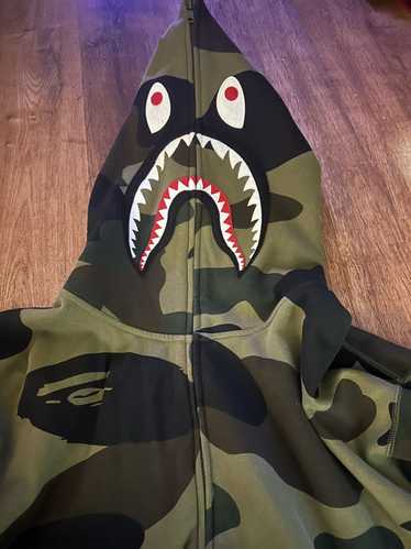 Bape Bape camo double face full zip hoodie size L