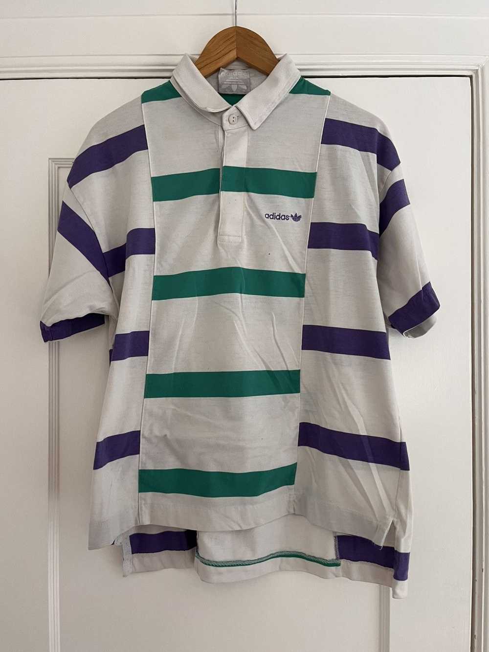 Adidas Adidas Striped Reworked Rugby Shirt - image 1