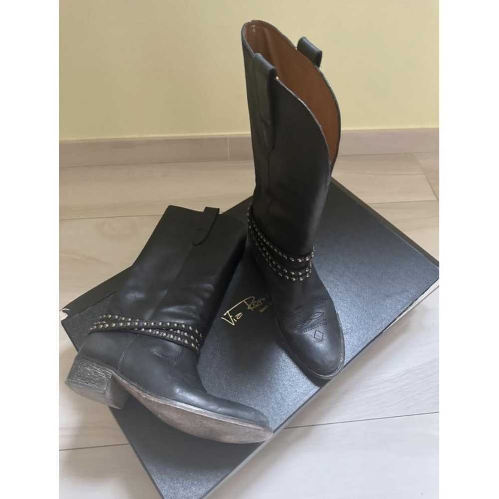 Via Roma xv Leather cowboy boots - image 8