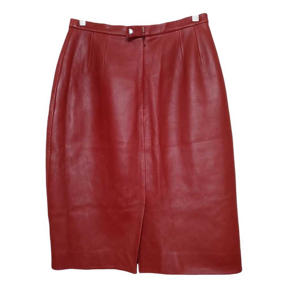 Emanuel Ungaro Leather mid-length skirt - image 1