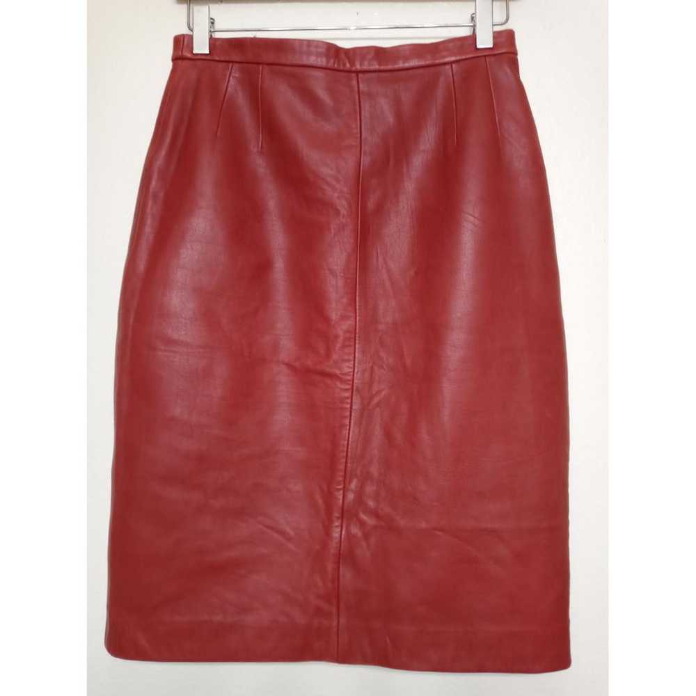 Emanuel Ungaro Leather mid-length skirt - image 2