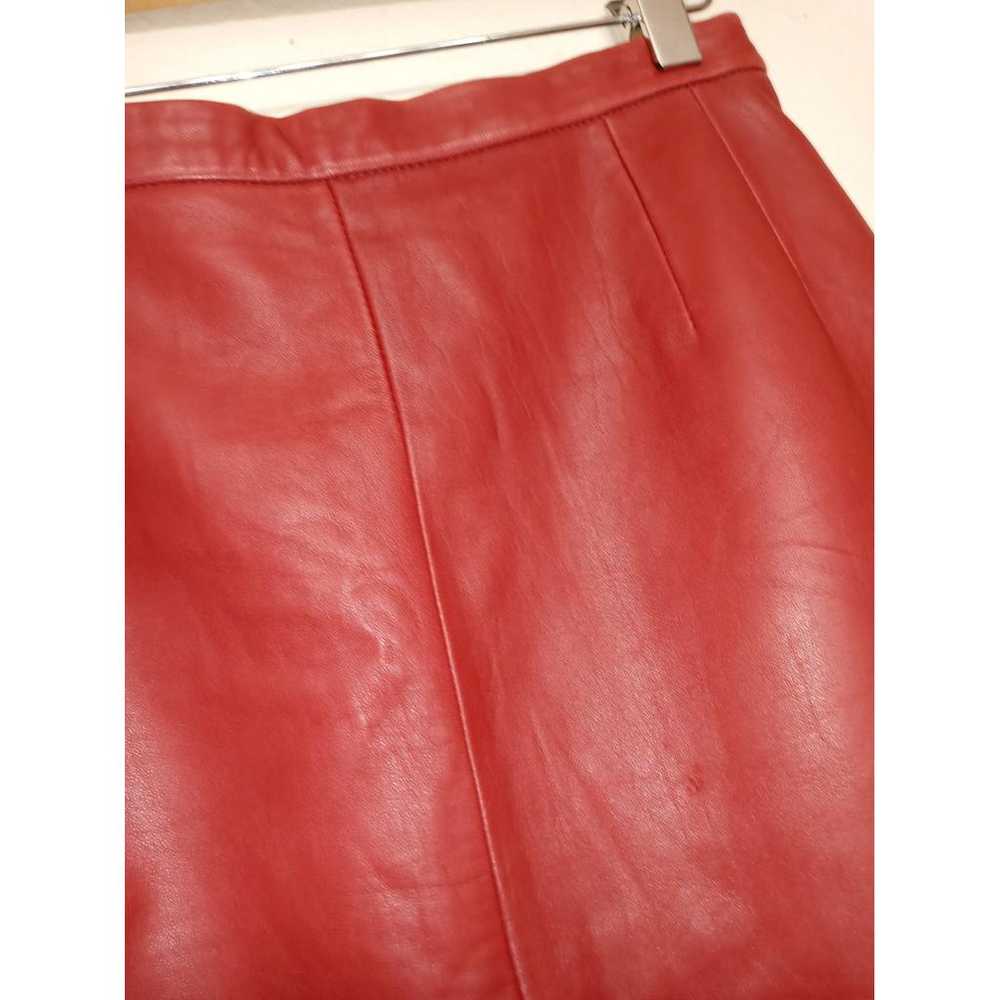 Emanuel Ungaro Leather mid-length skirt - image 5